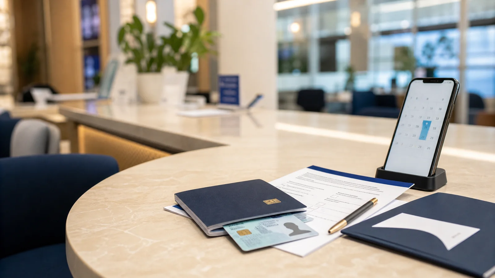 Passport, Emirates ID card and appointment document for a Dubai residence visa